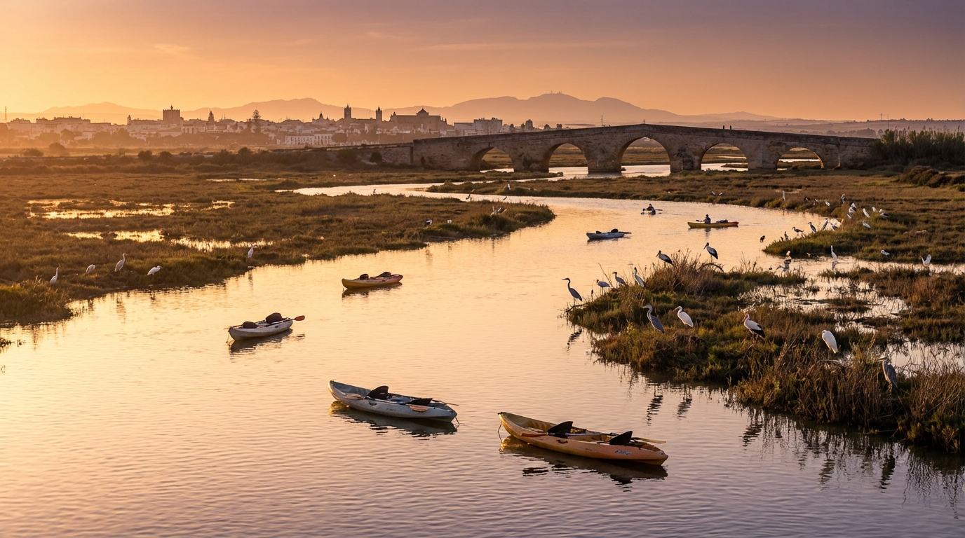 Ruta en kayak por el río Guadalete: del puente de San Alejandro a las marismas